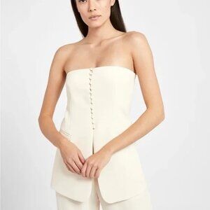 BECAUSE OF ALICE boa. Strapless Peplum Bodice - Cream